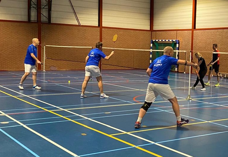 Spelers van BC Doornspijk tijdens de recreantencompetitie